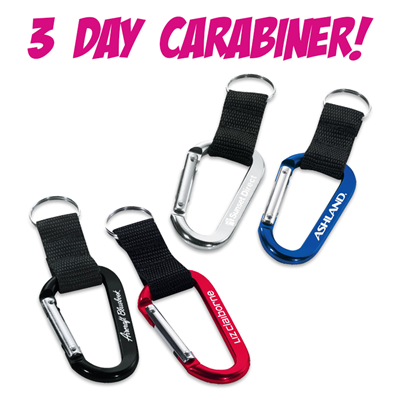 Upload Artwork - Carabiner Keyring 3 Day
