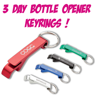 Upload Artwork - Bottle Opener Keyring 3 Day
