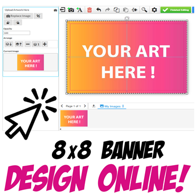 Design Online 8x8 Vinyl Banners