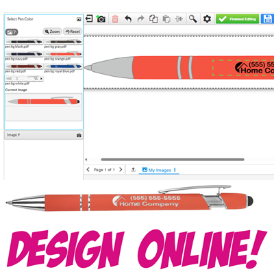 Design Online Pen -Soft Touch Stylus